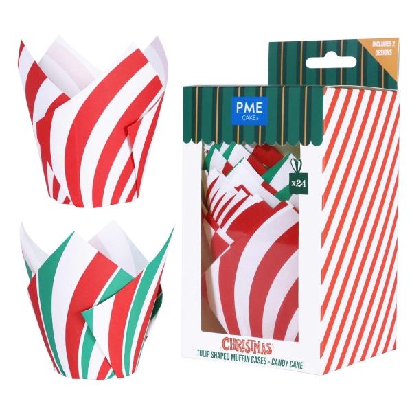 Tulip Cupcake Case - Candy Cane